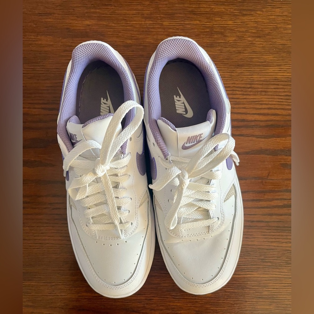 Nike Court Vision Low Women's White and Purple Shoes